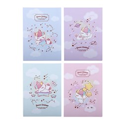 Lazy Star Notebook Card Cover Printed B5 84pg 70gsm 4 Asstd