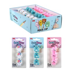 Lazy Star Pencil Topper PVC 3 Asstd Dino Unicorn