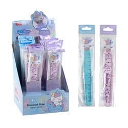 Lazy Star Ruler Bookmark PVC 12cm w Unicorn Topper