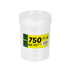 Container Screw Stack Plastic Storage Jar Clear 750ml