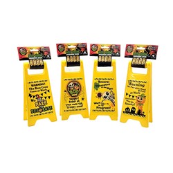 Boo Crew Decoration Signs Warning Frame 4 Asst