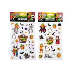 Boo Crew Decoration Stickers Foil Kraft 24pk 2 Asst
