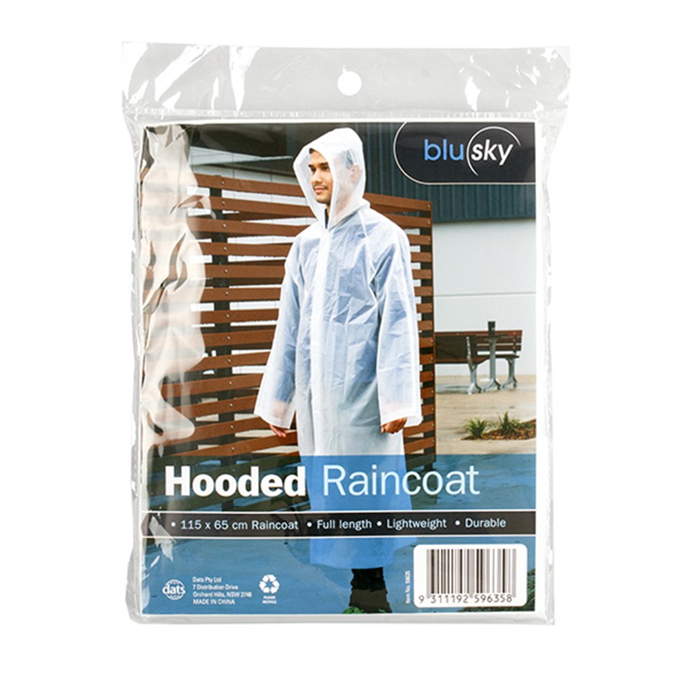 59635 - Raincoat Hooded EVA Clear 115x65cm - Dats
