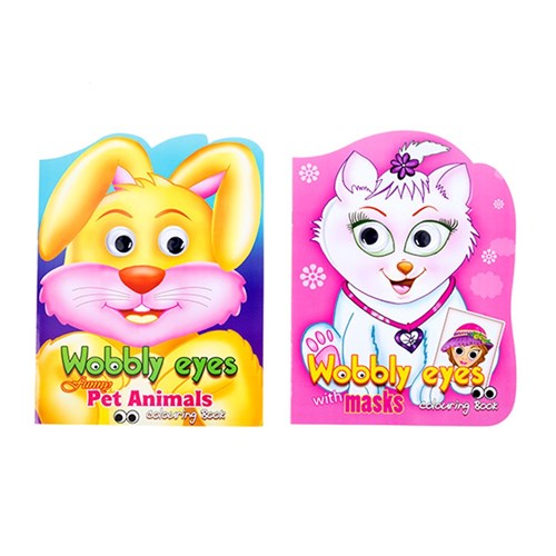 52732 Book Kids Colouring Wobbly Eyes 2 Asstd Dats