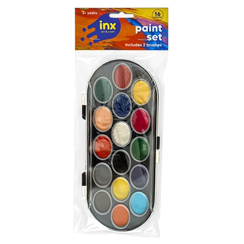 Paint Set 16 Cols W Brushes