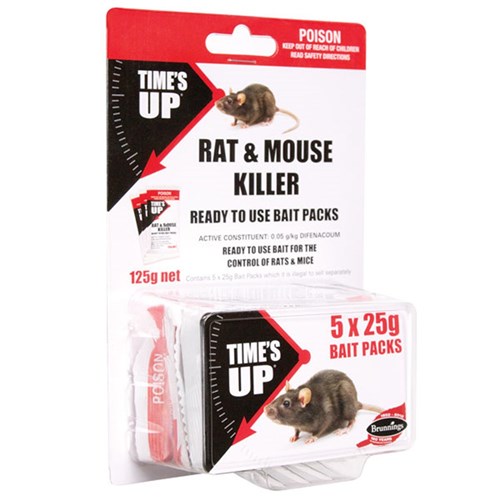 56753 Rat and Mouse Killer Bait Throw Pack 5 x 125g Dats