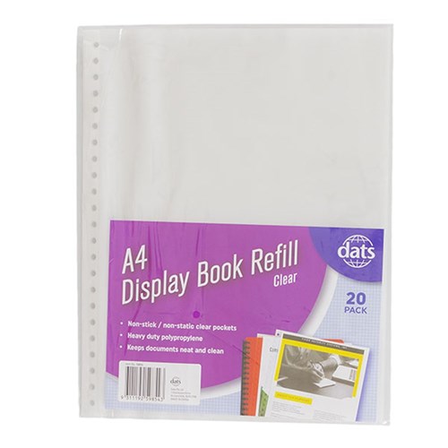 59854 Display Book Refill A4 20pk Dats