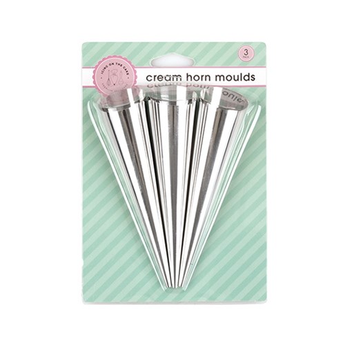60549 Mould Cream Horns Stainless Steel Pk3 Dats