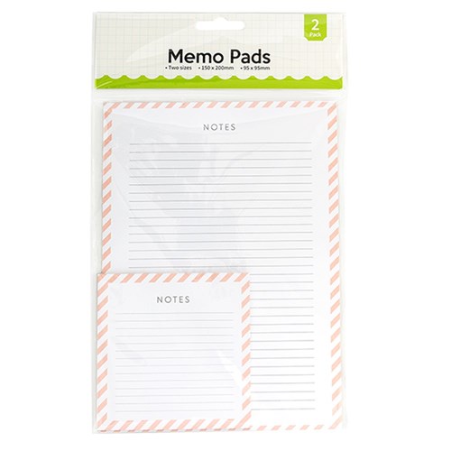 60902 Memo Pads 2pk 150 x 200mm Plus 95 x 95mm Dats
