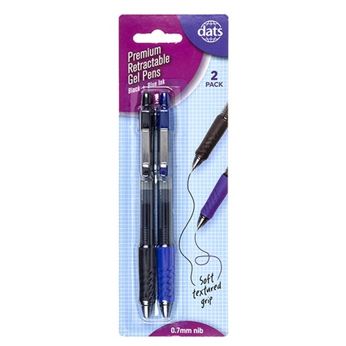 Quick Dry Gel Pen – 2er Pack, Schnell Trocknende Tinte, Blau – Perfekt Fürs Büro, Schule & Notizen