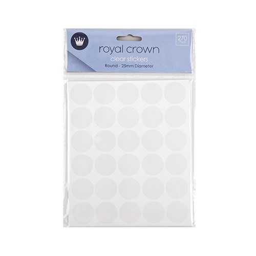 Clear round labels 25mm