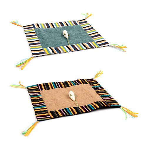 61468 Cat Play Mat Crinkle w Mouse Toy 45x35cm Dats