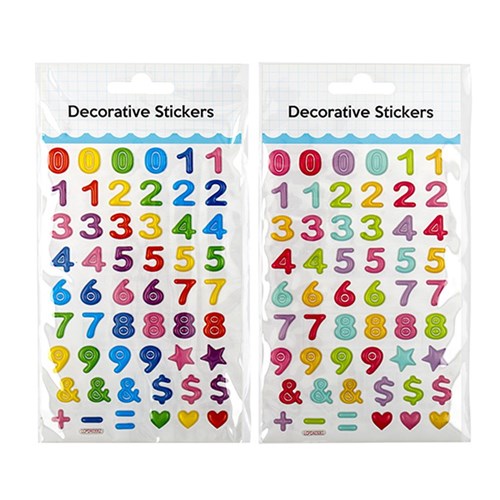 62388 Stickers Decorative Numbers 2 Asstd Designs Dats