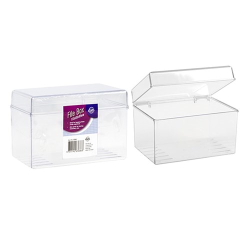 63686 File Box Clear 13.5x9.5x9.5cm Dats
