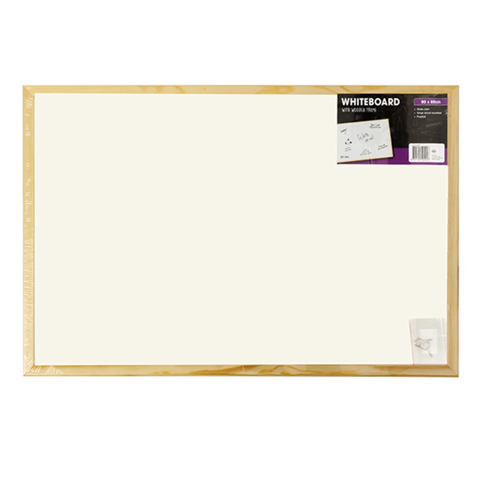 50492 Whiteboard Wooden Frame 900x600mm Dats