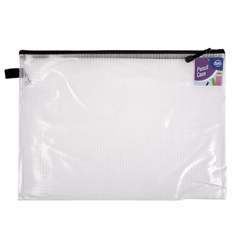 53140 Pencil Case 1 Zip Mesh Clear 345x240mm Dats