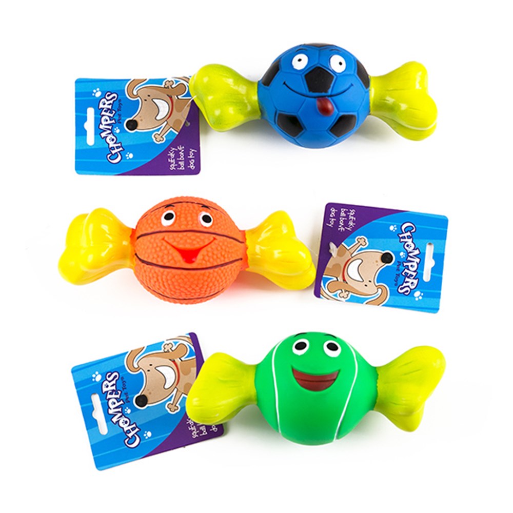 smiley face dog ball