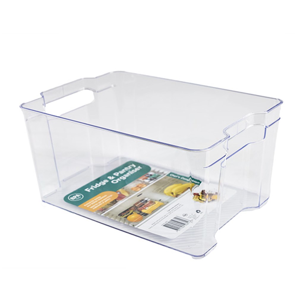 59814 Pantry Organiser Bin PS Clear Large 21.5x31.5x14.5cm Dats