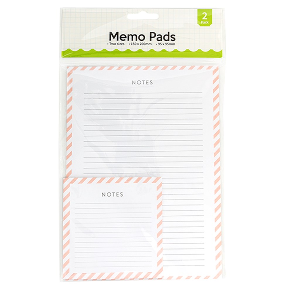 60902 Memo Pads 2pk 150 x 200mm Plus 95 x 95mm Dats