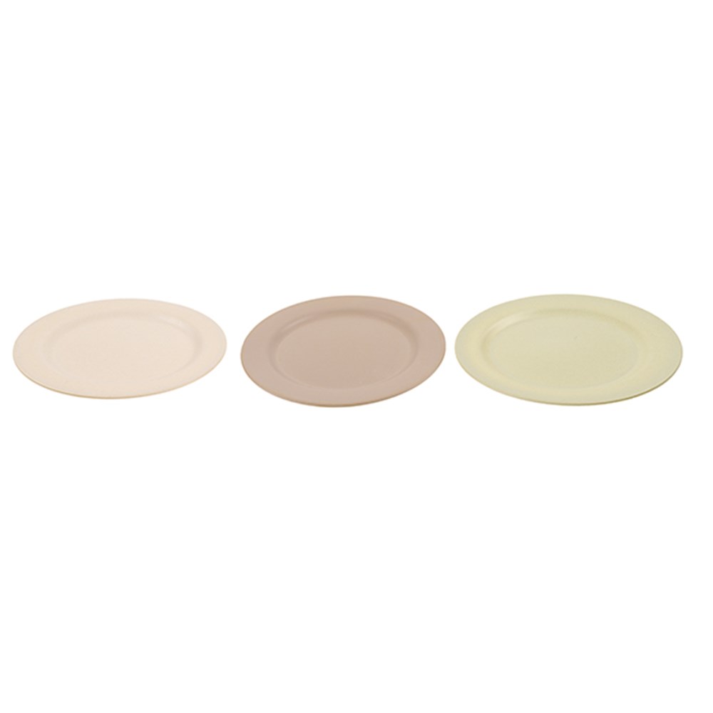 60942 Matte Melamine Plate Round 3 Asstd 25cm Diameter Dats