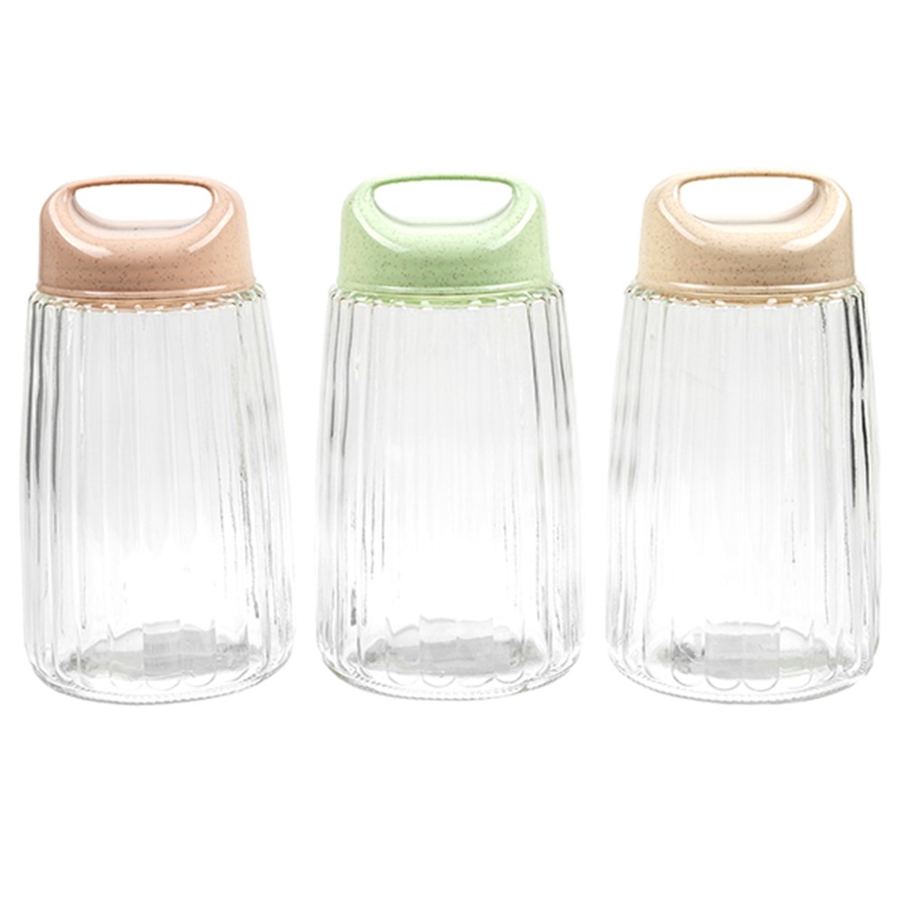 61409 Glass Storage Jar w Plastic Lid 1.8L 3 Asstd Cols Dats