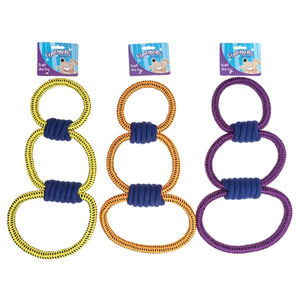 62227 Dog Toy Rope 43cm 3 Asstd Dats